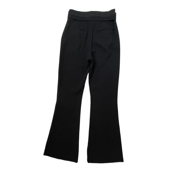 A.L.C. Crepe Foster High Rise Belted Flare-Leg Pants - Black - Size 4 - Picture 3 of 8